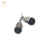 Aros Acero Lady Di Bola de Fuego Negra 10 mm cod3869 - comprar online
