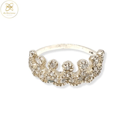 Anillo Plata Corona con Cubic cod1244