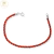 Pulsera Plata Hilo Seda Rojo con Terminales de Plata cod3738 - ByMariana