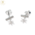 Aros Plata Rodinada Pasante Micro Pave cod3389