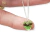Cadena Plata + Dije Corazon Swarovski Verde Peridoto 10 mm cod3966 - ByMariana