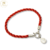Pulsera Plata Hilo Seda Rojo con Dije San Benito Marinero cod3979