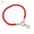 Pulsera Plata Hilo Seda Rojo con Dije San Benito Marinero cod3979 en internet