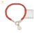 Pulsera Plata Hilo Seda Rojo con Dije San Benito Marinero cod3979 - tienda online
