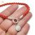 Pulsera Plata Hilo Seda Rojo con Dije San Benito Marinero cod3979 - comprar online
