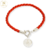 Pulsera Plata Hilo Seda Rojo con Dije Virgen de Guadalupe Marinero cod4028