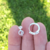 Aros Plata Rodinada Argolla Micro Pave Circulos cod4049 - ByMariana