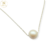 Cadena Plata Groumet con Perla Swarovski Blanca Opaca Pasante cod4081 - comprar online