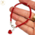 Pulsera Plata Swarovski Ch Cristal Rojo + Dije Corazon Swarovski cod1345 en internet
