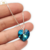 Cadena Plata + Dije Corazon Swarovski Azul 18 mm cod4111 - comprar online