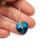 Cadena Plata + Dije Corazon Swarovski Azul 18 mm cod4111 - comprar online