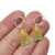 Aros Plata 925 Argollita Cubanos Oso Osito Yummi Amarillo Verde cod4171 - comprar online