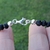 Pulsera Plata Piedras Naturales Obsidiana Opaca Hombre cod4200