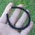 Pulsera Plata Piedras Naturales Obsidiana Opaca Hombre cod4200