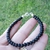 Pulsera Plata Piedras Naturales Obsidiana Opaca Hombre cod4200