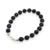 Pulsera Plata 925 Piedras Agata Negro cod4209