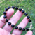 Pulsera Plata 925 Piedras Agata Negro cod4209 - comprar online