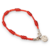 Pulsera Plata 7 Nudos Hilo Seda Rojo Suerte Proteccion + San Benito cod4227