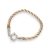 Pulsera Plata Hilo Seda Dorado con Marinero cod4230