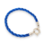 Pulsera Plata Hilo Seda Azul con Marinero cod4232