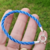 Pulsera Plata Hilo Seda Azul con Marinero cod4232