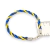 Pulsera Plata Hilo Seda Futbol Boca Juniors Deporte cod4260 - tienda online