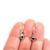 Aros Plata Ojo de Horus Cubic Azul Colgante con Brisura cod4255