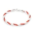 Pulsera Plata Hilo Seda Equipo Futbol River Plate cod4265