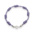 Pulsera Plata 7 Nudos Hilo Seda Violeta Suerte Proteccion cod4321