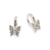 Aros Plata Mariposas Colgante con Cubic Brisura cod4341