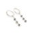 Aros Plata Argolla con Dije Colgante Cubic Elegante cod4345