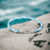 Pulsera Plata Hilo Seda Argentina Celeste Blanco cod4361