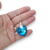 Cadena Plata Groumet + Dije Swarovski Corazon Azul Bermuda Blue 28 mm cod4415 en internet