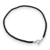 Cadena Collar Cordon Choker Plata 925 Hilo de Seda Torzado Negro cod4410