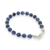 Pulsera Plata Piedras Naturales Lapislazuli 6 mm Azul con Mosqueton cod4446