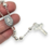 Cadena Rosario Plata con Medalla Milagrosa Bolitas 6 mm X 65 cm cod4505
