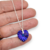 Cadena Plata + Dije Corazon Cristal Swarovski Heliotrope Violeta 18 mm cod4510 - comprar online