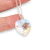 Cadena Plata + Dije Corazon Cristal Swarovski Shimmer 18 mm cod4509 - ByMariana