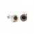 Imagen de Aros Plata Y Oro Bulgari con Guarda Piedra Negro cod4511