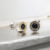 Aros Plata Y Oro Bulgari con Guarda Piedra Negro cod4511 - comprar online