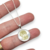 Cadena Plata Rollon + Dije Plata Y Oro Virgen Niña Nacar Comunion cod4528 - ByMariana