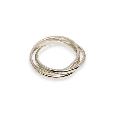 Anillo Plata 925 Triple Amistad Compromiso Casamiento cod4502