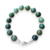 Pulsera Plata 925 Piedra Natural Jade Verde Energia Positiva10 mm cod4534