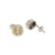 Aros Plata Y Oro Bulgari con Cubic 8 mm cod4551 - ByMariana