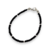 Pulsera Plata Piedras Naturales Agata 3 mm Negro con Bolitas cod4565 - tienda online