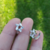 Imagen de Aros Plata Argolla con Cubic Baguette cod4600