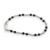 Pulsera Plata Bolitas 3 mm Y Cristal Negro 4 mm cod4593 - ByMariana