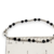 Pulsera Plata Bolitas 3 mm Y Cristal Negro 4 mm cod4593
