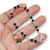 Pulsera Plata Bolitas 3 mm Y Cristal Negro 4 mm cod4593 - comprar online