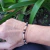 Pulsera Plata Bolitas 4 mm Y Cristal Negro 5 mm cod4594 - ByMariana